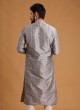 Festive Wear Grey Kurta Pajama